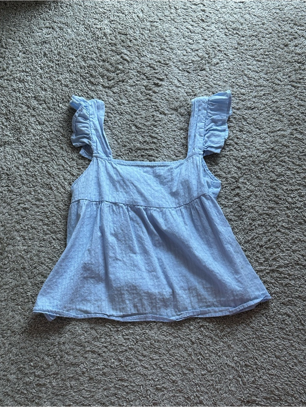 light blue babydoll tank top